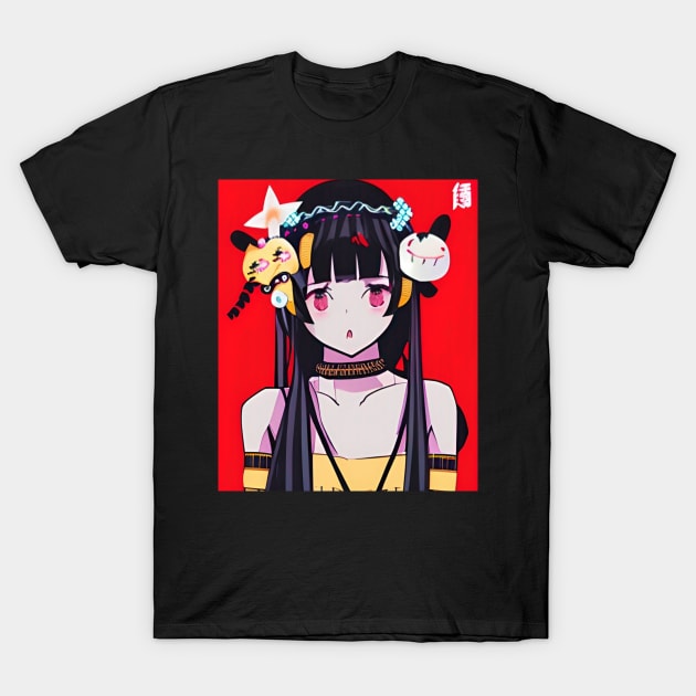 Anime Girl Waifu Japanese Aesthetic Kawaii Otaku T-Shirt by Splash Graphics